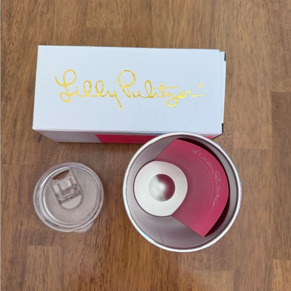 NWT Lilly Pulitzer Insulated Slim Tumbler 16.57oz Party Like A Lobstar - Picture 6 of 12